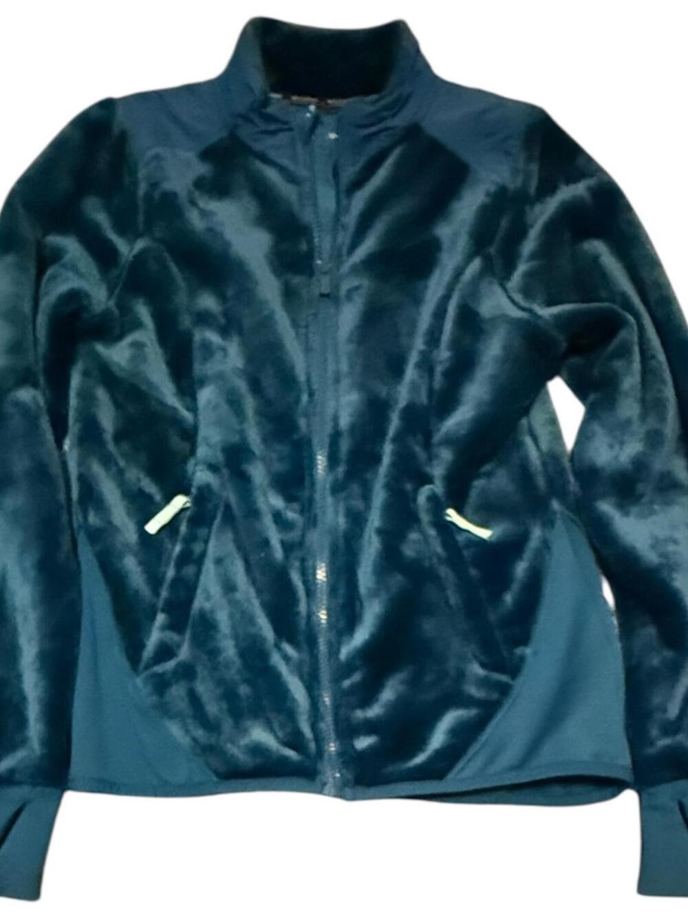 All In Motion Plush Full-Zip Jacket Teal Blue Women’s L